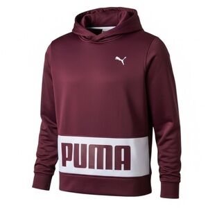 PUMA Youth Pullover Hoodie Sweatshirt Sweater Burgundy and White Size XL